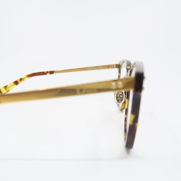 Dior Exquise04 086 Havana and Gold New Square Eyeglasses Frames. - Picture 5 of 10